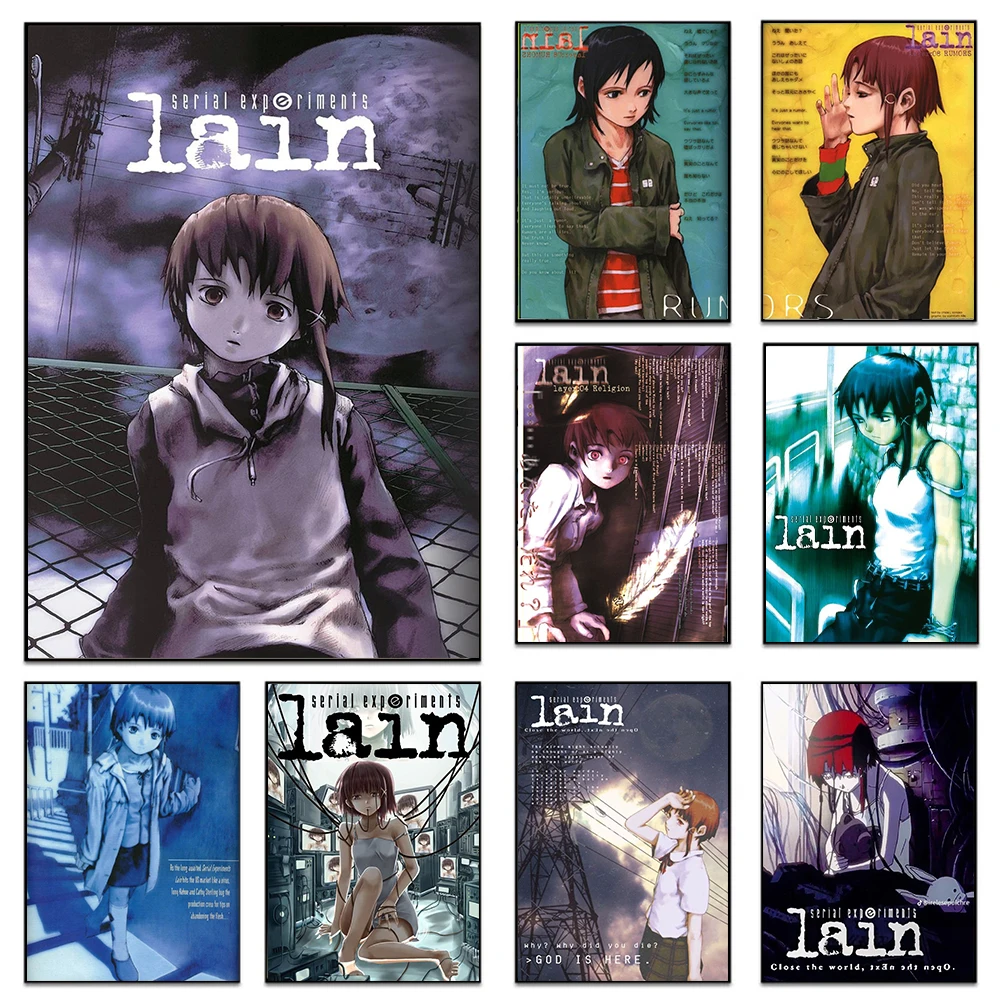 Anime Serial Experiments Lain Poster Print For Bedroom Living Room Japanese Anime TV Series Canvas Painting Wall Art Home Decor photo 1