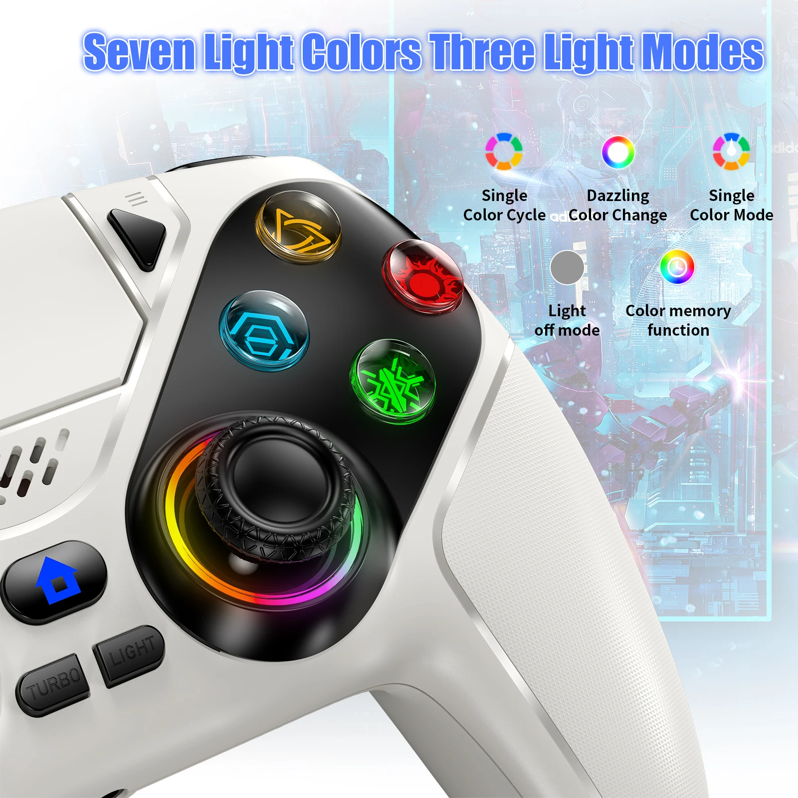 RGB Wireless Gamepad,For Playstation 5/PS5 Controller,With Turbo Dual Sense Vibrate Programming 3D Gaming Controller Console photo 3