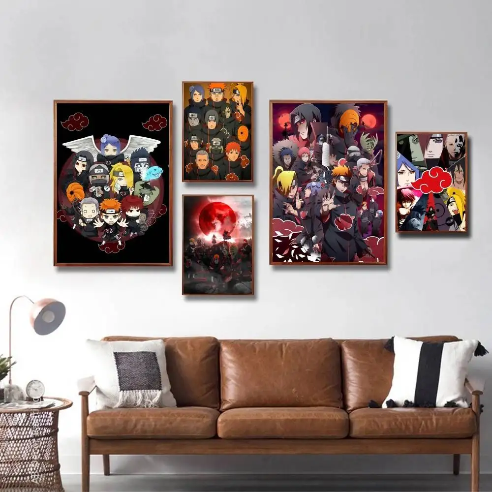 Cartoon Hot Classic Anime Akatsuki I-Itachi U-Uchiha Posters HD Print Vintage Wall Art Decor for Home Study Room photo 2