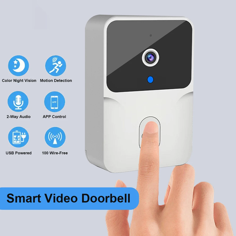 Wireless Video Doorbell Camera, WiFi Two-way Talk Doorbell with IR Night Vision, Smart Home Security Surveillance Monitor photo 6