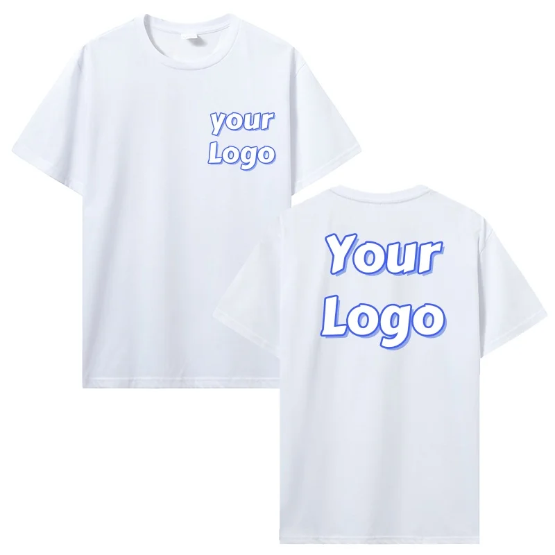 Customized Print T Shirt Men Women Custom Cotton Tops Tees DIY Your Like Photo Or Logo Cotton T-shirt Personalized Men Clothing photo 5