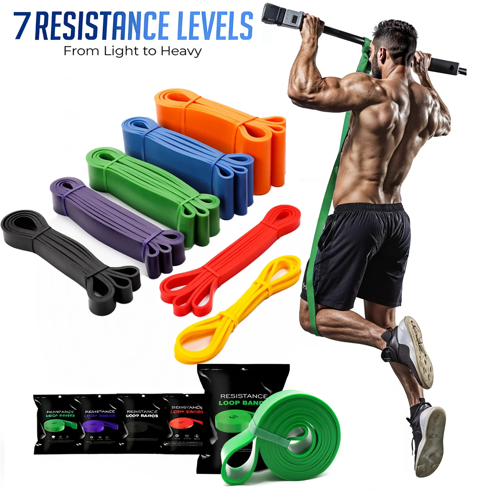 New Resistance Bands, Pull Up Assistance Bands, Exercise Bands for Men or Women Home Fitness, Body Stretching, Strength Training photo 1