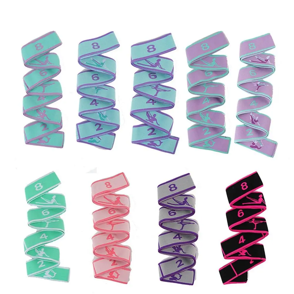Yoga Stretching Belt Dance Stretching Band Elastic Yoga Resistance Bands Home Pilates Exercise Pull Strap Belt Fitness Sport photo 3