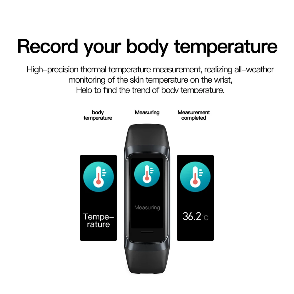 AMOLED Smartwatch Body Temperature Monitor Fitness Clock Sports 3ATM Waterproof Men Smart Watch Band for Women IOS Android 2026 photo 4