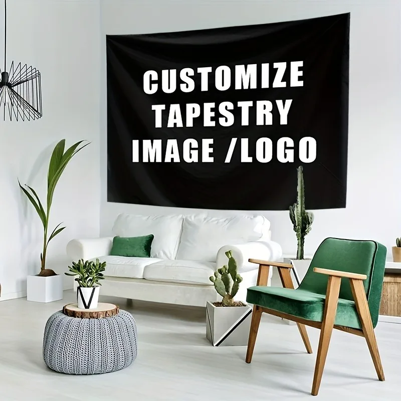 Custom Tapestry Personalized Photo Tapestrys Anniversary, Birthday, Wedding Party Decoration Background Banner Home Decor photo 3