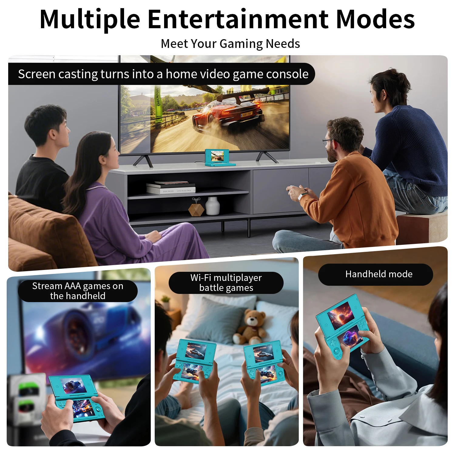 Anbernic RG DS Retro Video Game Console 4 Inch IPS Dual Multi-touch Screen Android 14 Flip Game Player RGDS For Christmas Gift photo 6