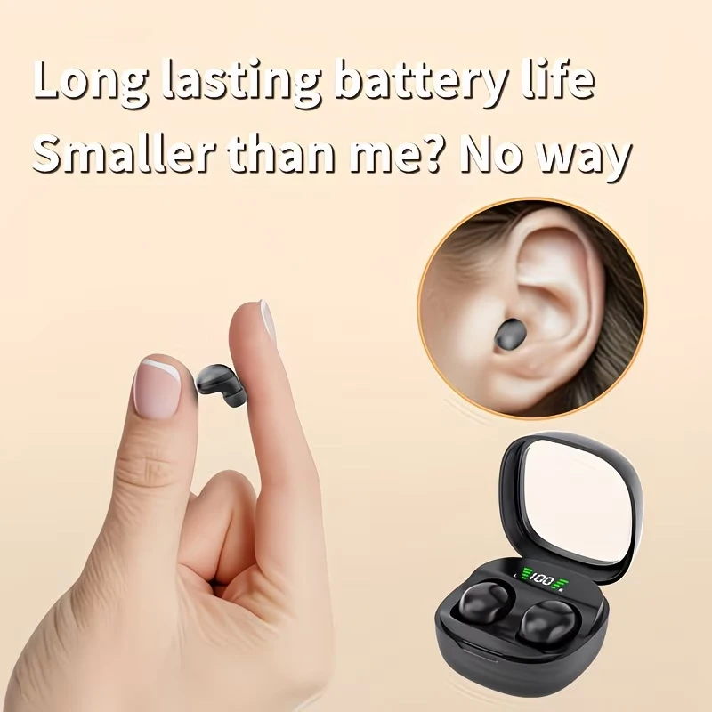 Mini Invisible Sleep Wireless Bluetooth Earbud Small TWS Stereo Sport Game Work In-ear Headphone Long Standby HD Call Earphone photo 1