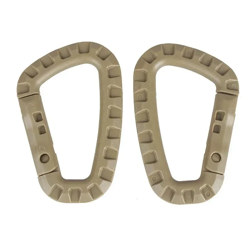 5/10/15/20pcs Tactical D-Shape Plastic Carabiner With Hard Spring Snap Clip ITW Keychain Gear Hook For Outdoor Camping Tools photo 5