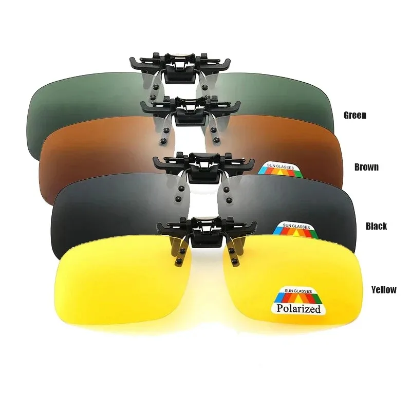 Polarized Clip Sunglasses Myopia Glasses Clip Driver Fishing Night Vision Myopia Clipon Sun Shading Eyeglasses photo 1