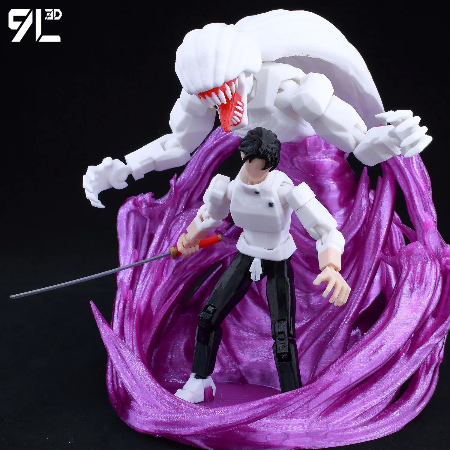 9L3D Printed Jujutsu Kaisen Mahoraga Figure Dummy13 Lucky13 Multi-Jointed Poseable Anime Model Collectible Toy Gift photo 3