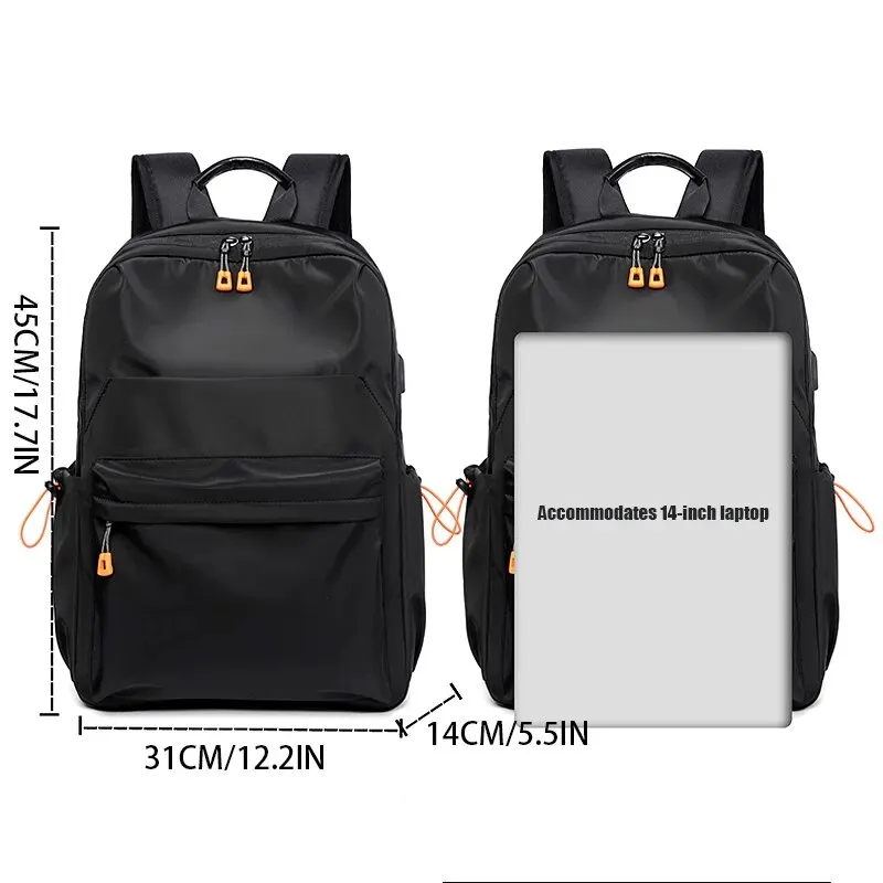 Classics Casual Large Capacity Laptop Backpack Multi Pocket Daypack USB Charging Port Travel School Bag with Top Handle photo 6