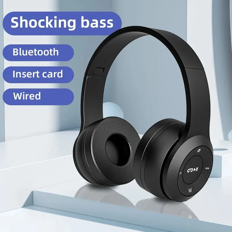 Stereo P47 Headset 5.0 Bluetooth Headset Folding Series Wireless Sports Game Headset for iPhone XiaoMi photo 1
