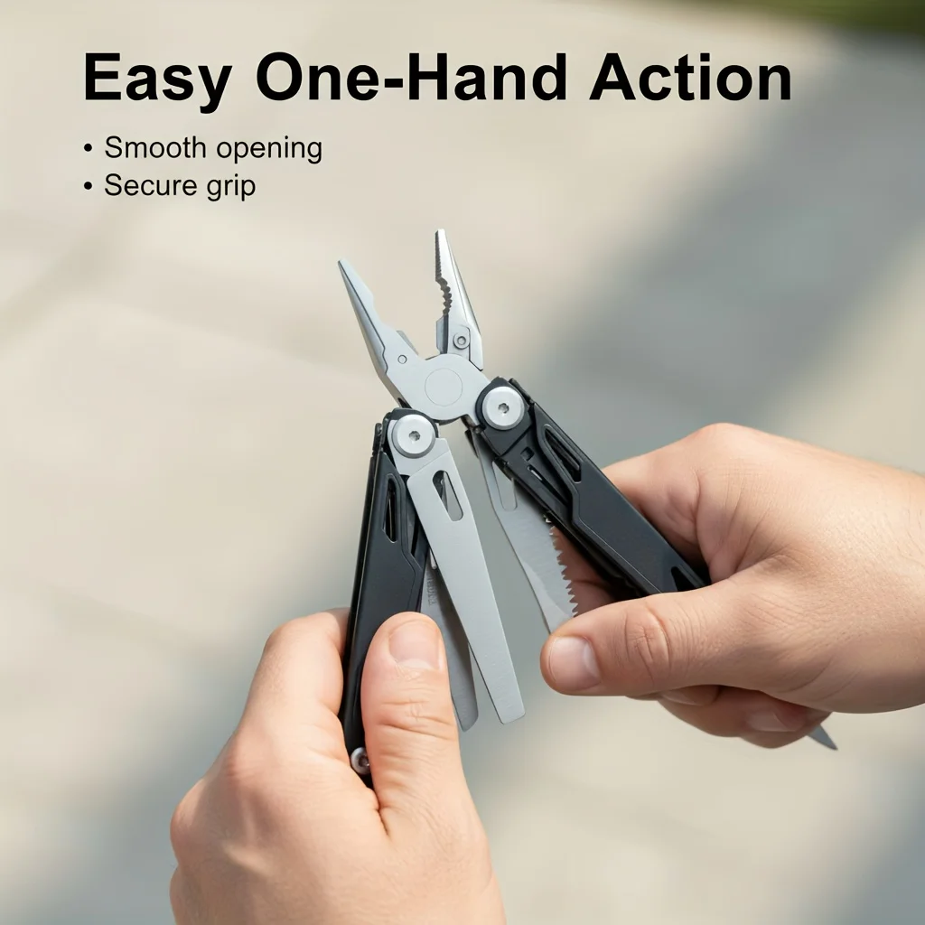 27 in 1 Multitool Pliers - Stainless Steel Survival Tool with Screwdriver/Saw/Spring Scissors for Camping, Fishing, Hiking (Nylo photo 6