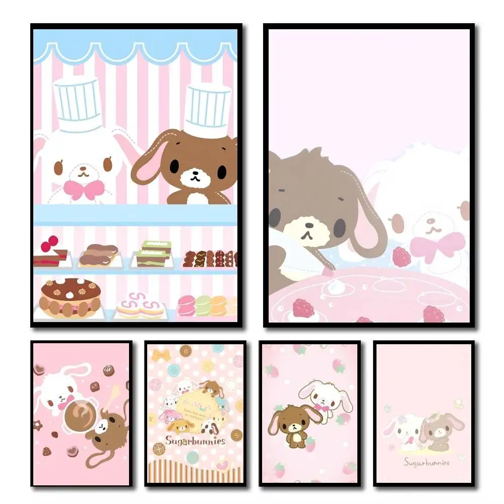 Anime Cartoon Movie S-Sugar-bunnieS Posters HD Print Vintage Wall Art Decor for Home Study Room photo 1