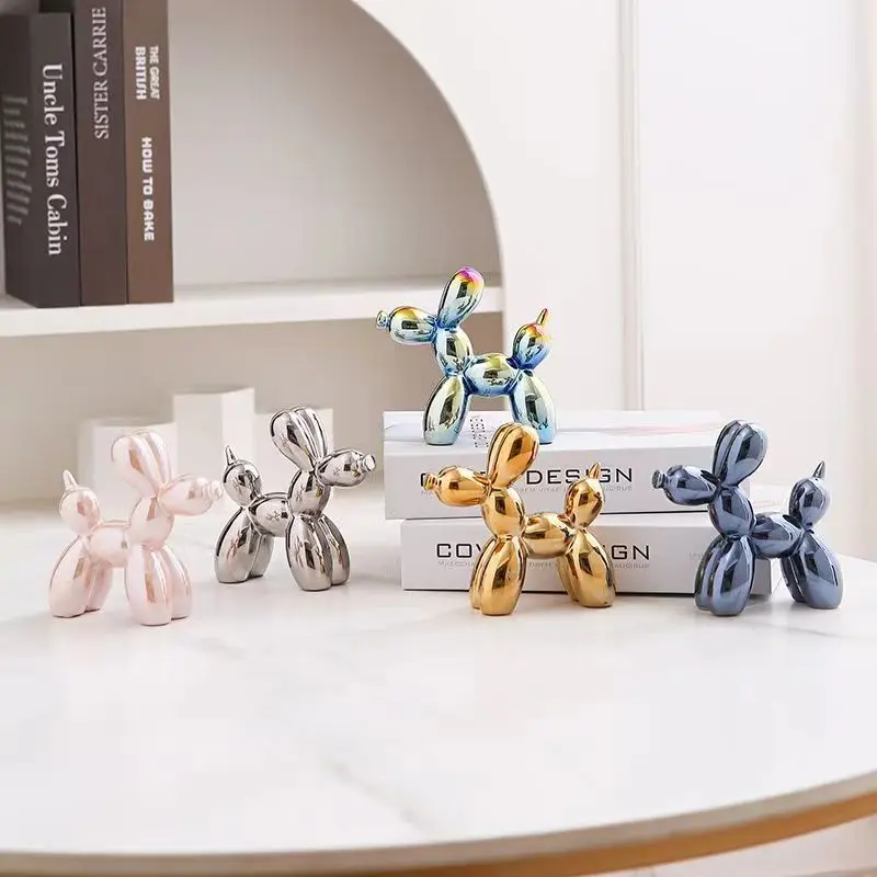 Ceramics Balloon Dog Sculpture Home Decor Room Decoration Accessories Office Nordic Animal Decorative Sculptures Figurinesneedoh photo 4