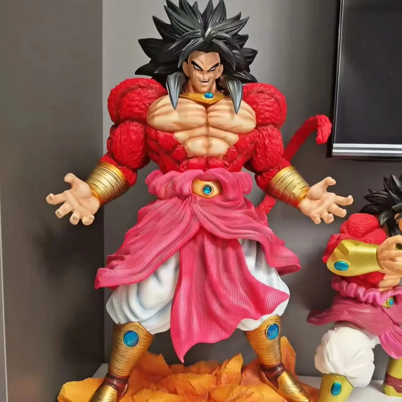 Dragon Ball Z Broly Super Saiyan 4 Anime Figure GK Statue Red Hair Black Hair Ver. PVC Action Figurine Model Collection Desktop photo 6