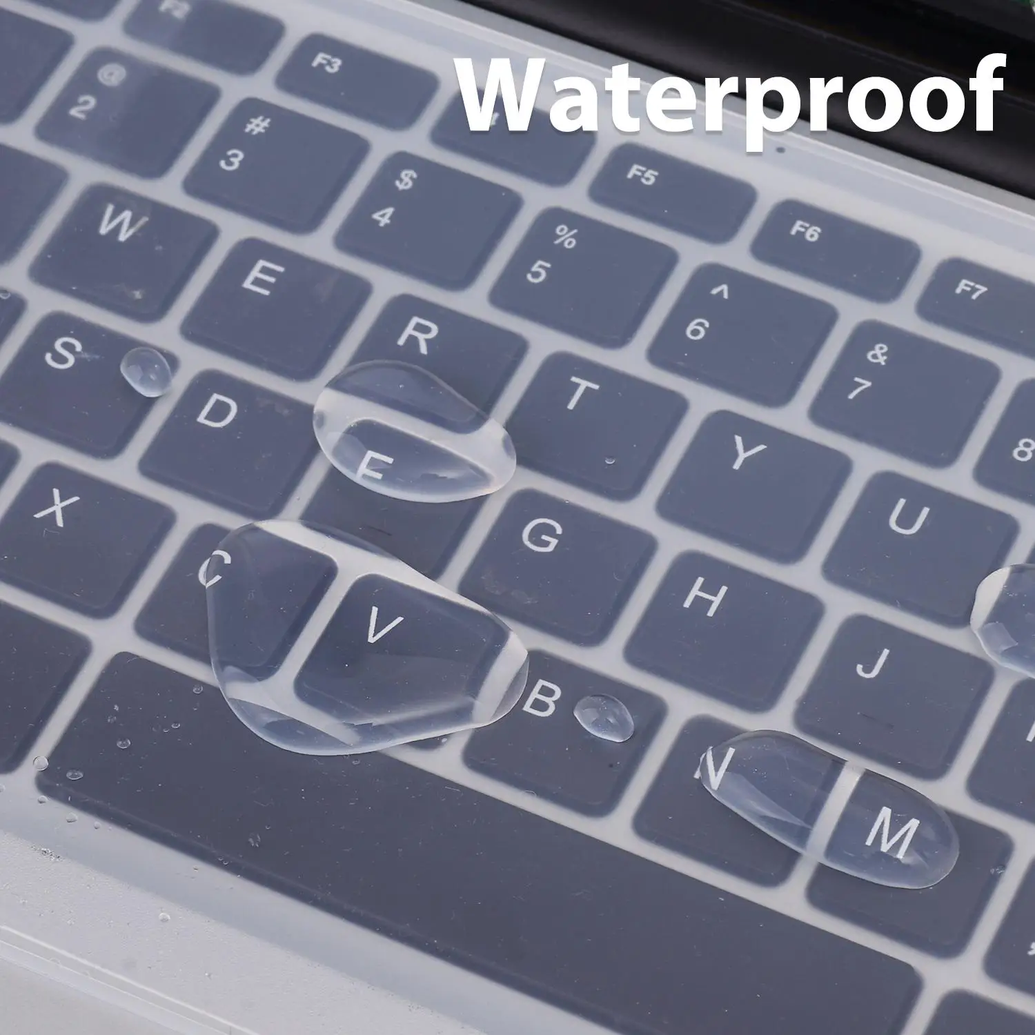 1-2Pcs Universal Keyboard Protector Cover Skin for Laptop Notebook 13"-17" inch Silicone Waterproof Dustproof Keyboard Protector photo 3