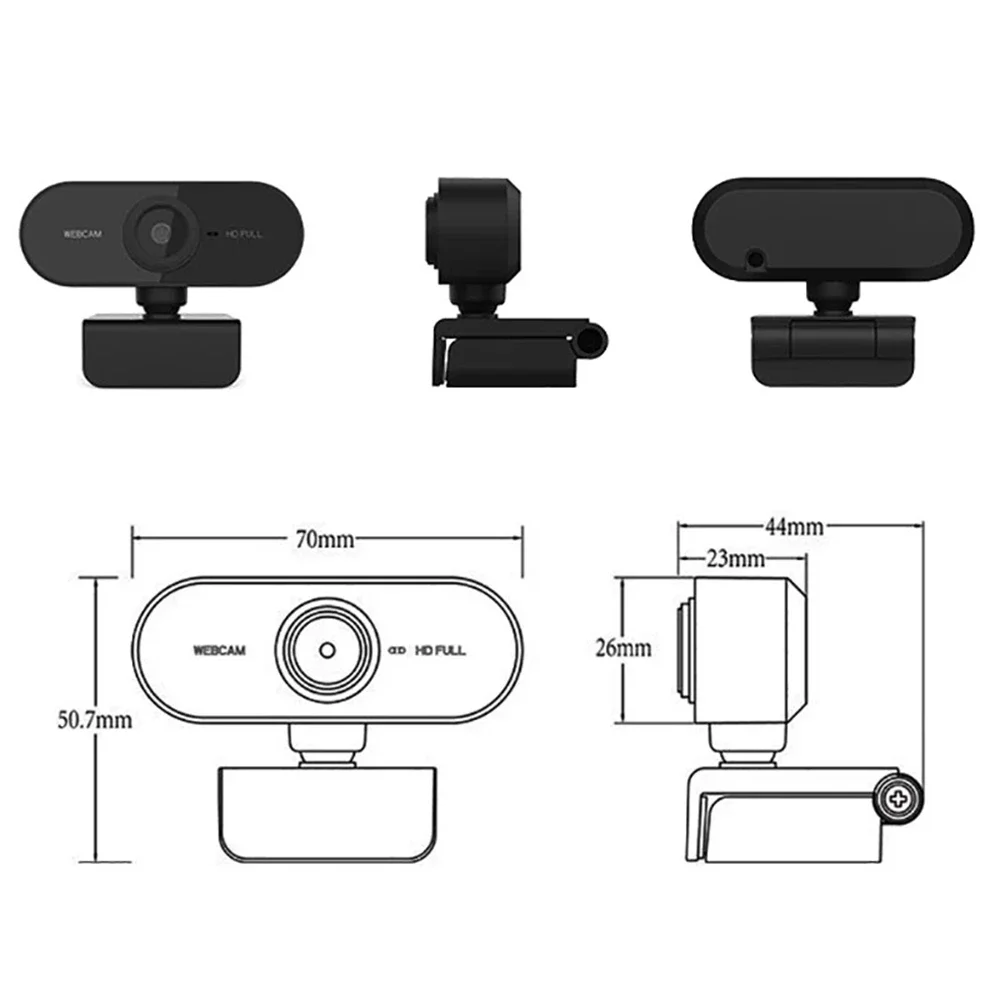 2K 1080P 720P 480P HD Webcam For Desktop Laptop Computer Mini USB Web Camera With Microphones Web Cam Cover For YouTube Skype photo 6