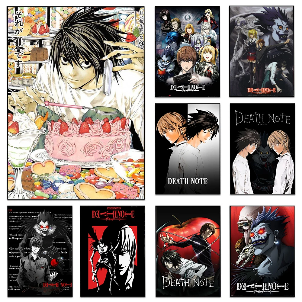 Japaese Anime DEATH NOTE Poster For Living Room Bedroom Home Decor Yagami Raito Canvas Painting Classic Japan Comics Wall Art photo 1