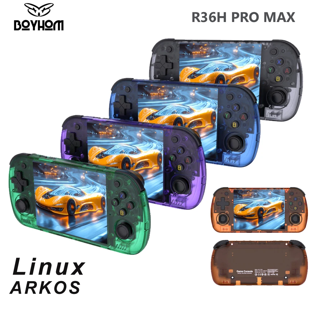 BOYHOM R36H PRO Retro Handheld Video Game Console Linux System 4.2 Inch IPS Screen R36HPROMAX Portable Pocket Video Player 64GB photo 1