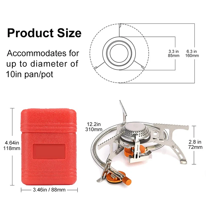 Camping Gas Stove Portable Folding Outdoor Backpacking Stove Tourist Equipment For Cooking Hiking Picnic 3500W photo 4