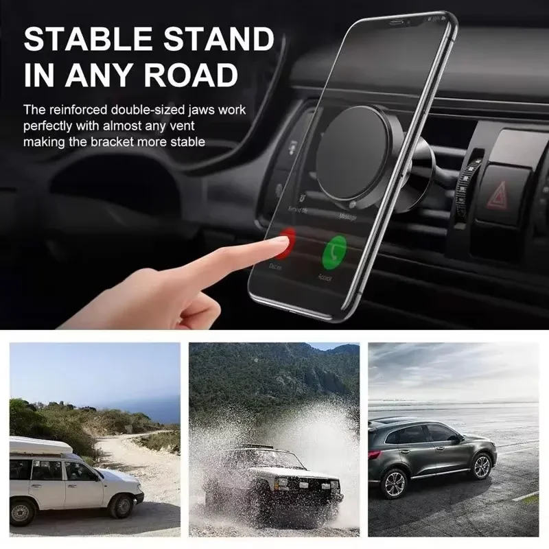 Magnetic Phone Holder Car Mount With Car Air Vent Clip Cellphone Mount Phone Bracket 360 Degree Adjustable Smart Phone Universal photo 5