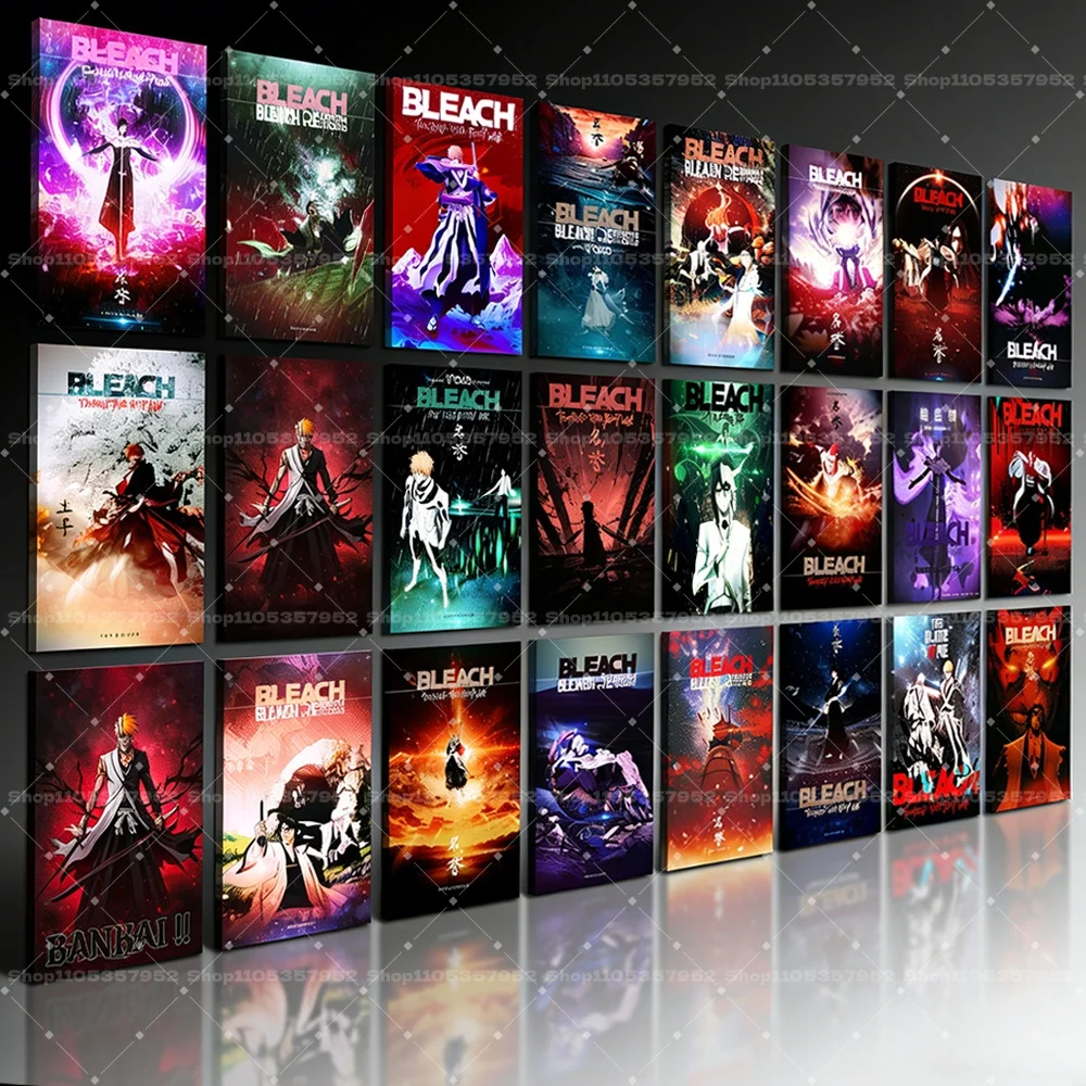 BLEACH Anime Honor Canvas Wall Art Japanese Movie Anime Poster Bedroom Living Room Bathroom Modern Aesthetic Painting Decor Gift photo 1