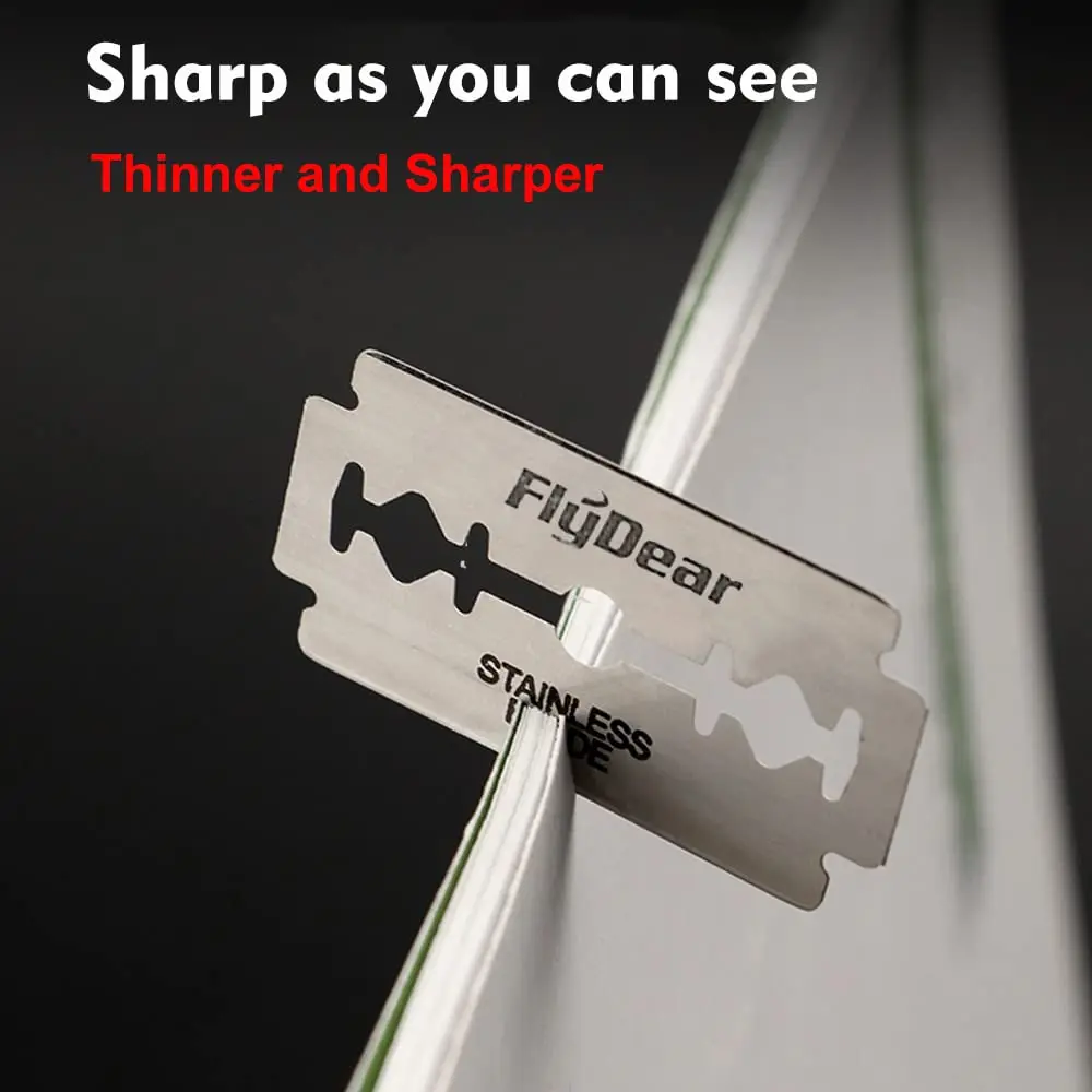 Stainless Steel Razor Blade Old-Fashioned Manual Double-Sided Razor Blade Hairdressing Barber Shop Tools photo 3