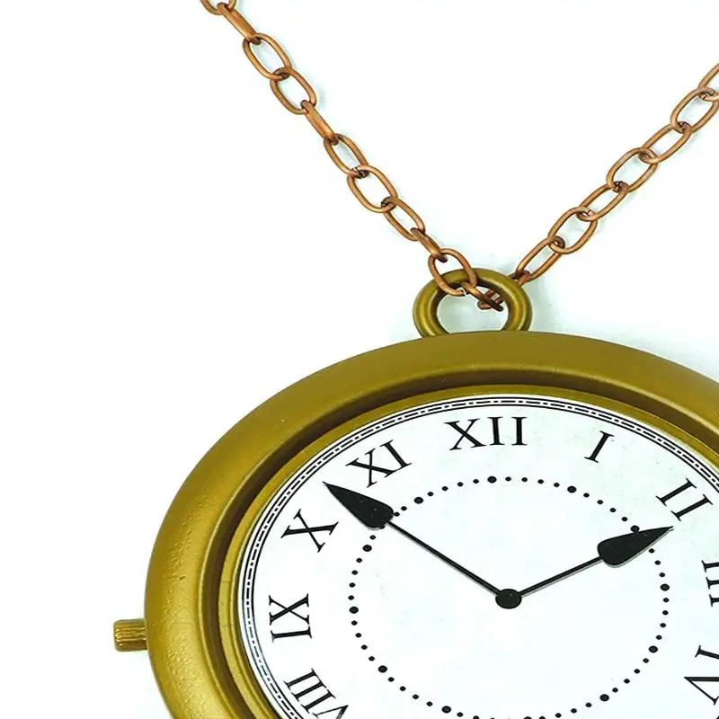 PEAENSR Alice In Wonderland Mr. Rabbit's Pocket Watch Bronze Wall Watch Cosplay Props Role-playing Accessories photo 1