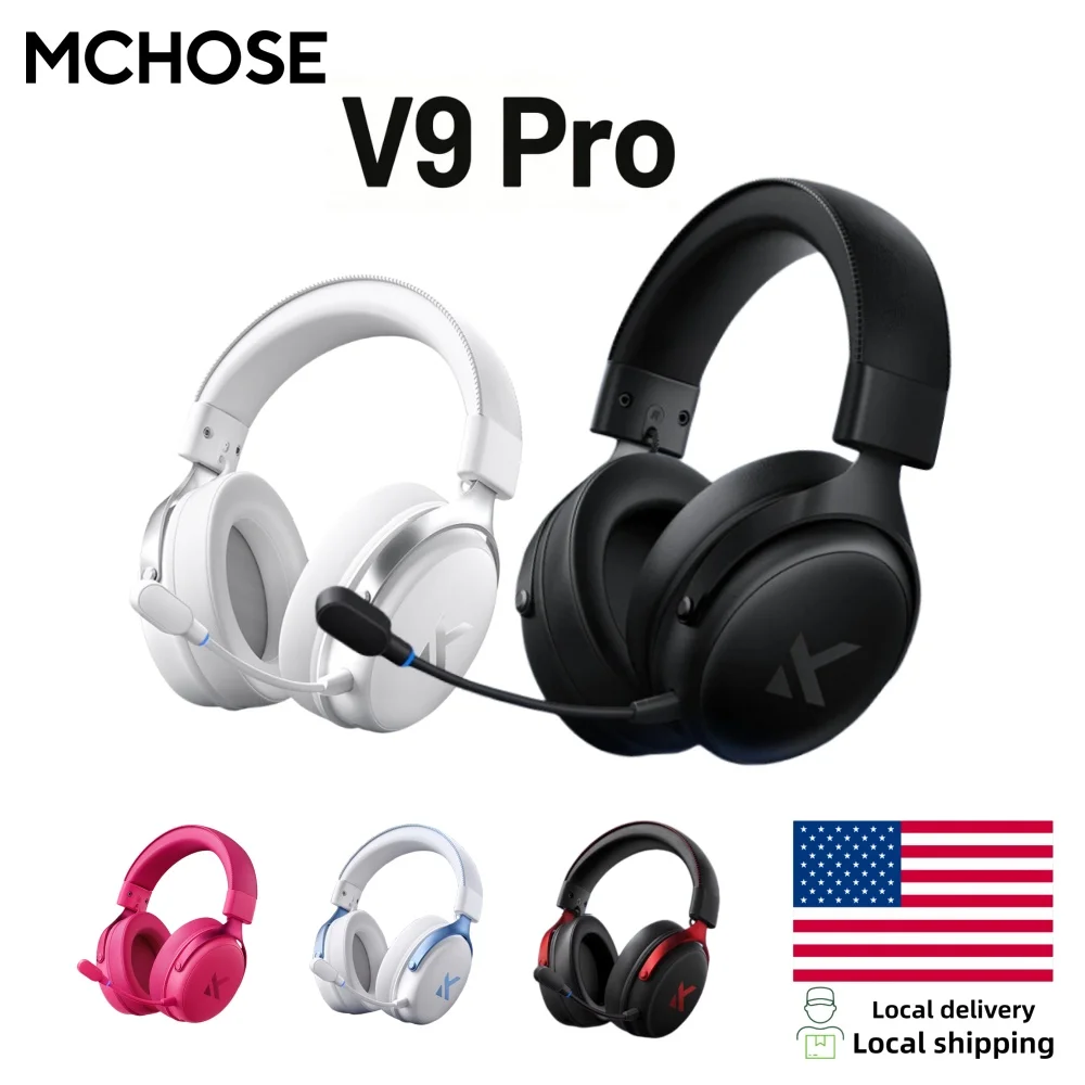 MCHOSE V9 Pro Wireless Gaming Headset 7.1Surround Sound Headphones Noise Canceling Mic Low Latency Lightweight for PS5 PC SWITCH photo 1