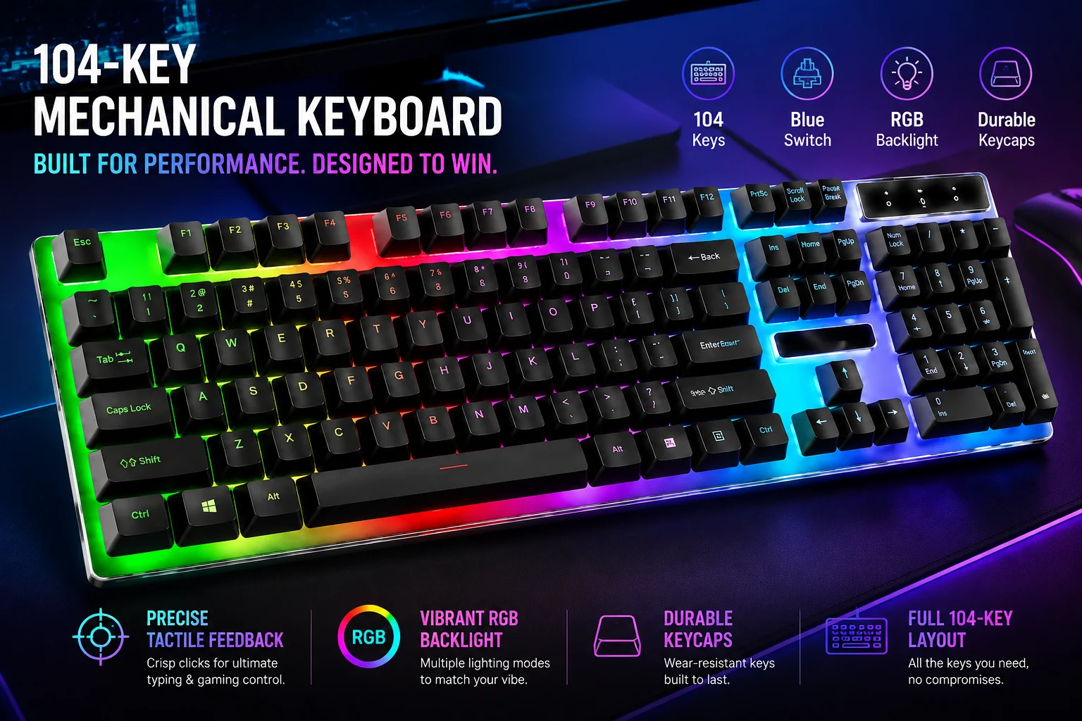 Cool RGB Backlit Wired Mechanical Gaming Keyboard and Mouse Combo Ergonomic Keyboard Set With USB Plug And Play For PC Computer photo 6