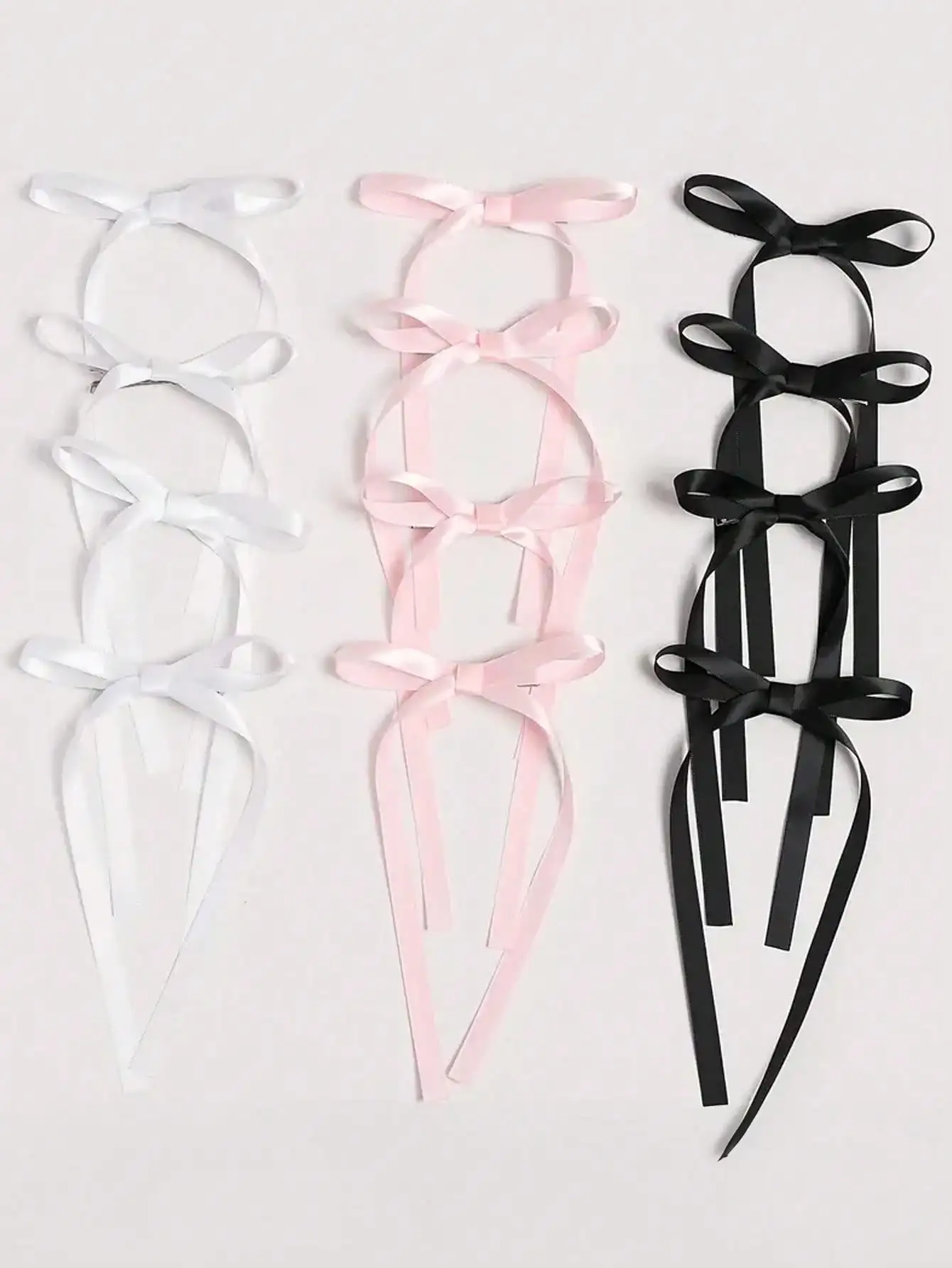2/12/36 Pcs Fashion Simple Sweet Bow Ribbon Hair Clips For Women Girls Party Hair Accessories photo 1