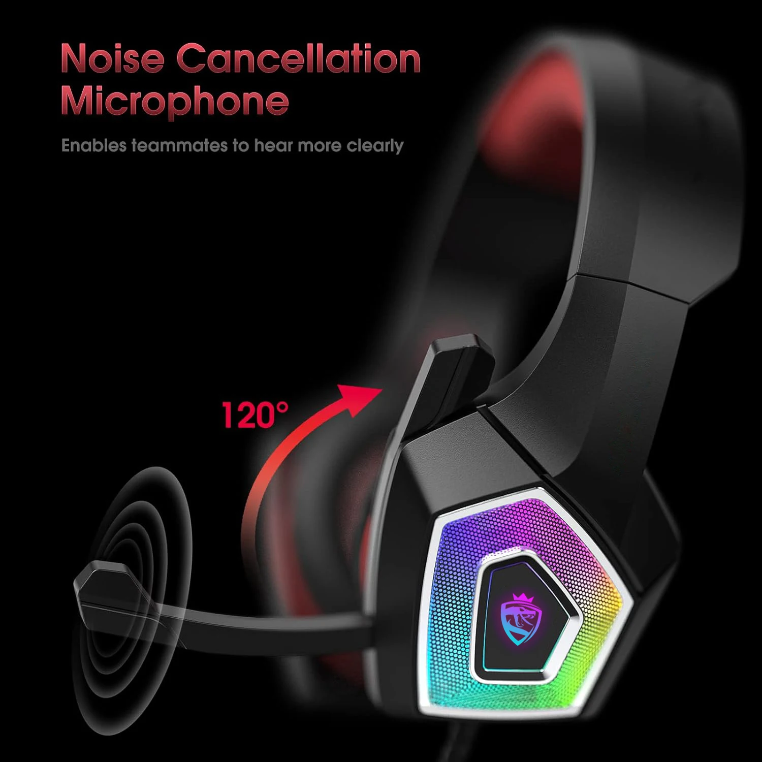 V1 3.5Mm Gaming Headset Stereo Gaming Headset Wired with Clear Noise Cancelling Mic Comfortable Ear photo 1