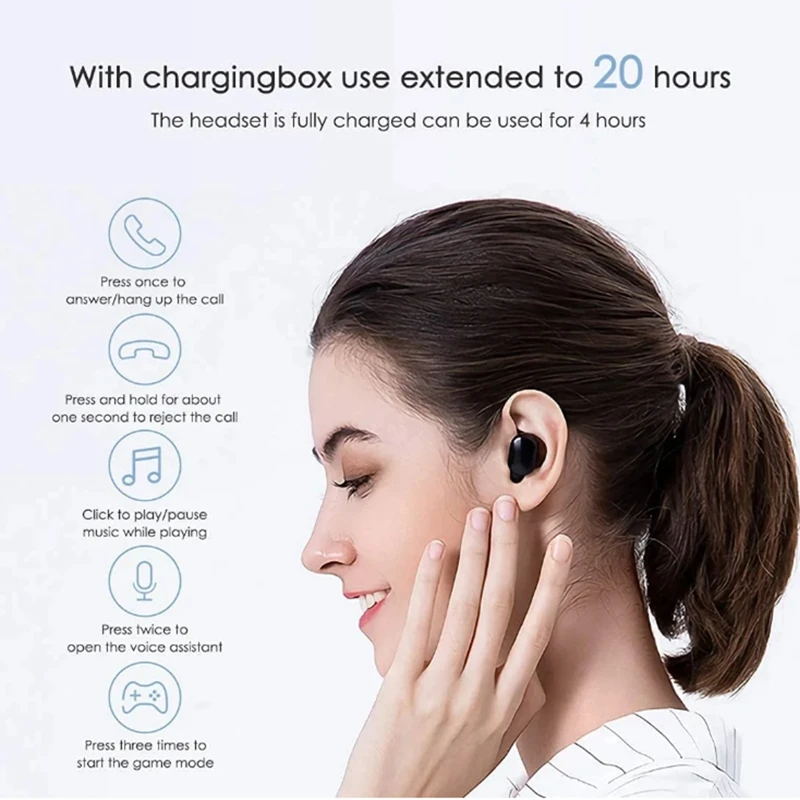 XIAOMI Redmi  Airdots 2 Wireless Bluetooth Headset with Mic Earbuds Fone Bluetooth Earphones TWS Wireless Headphones photo 4