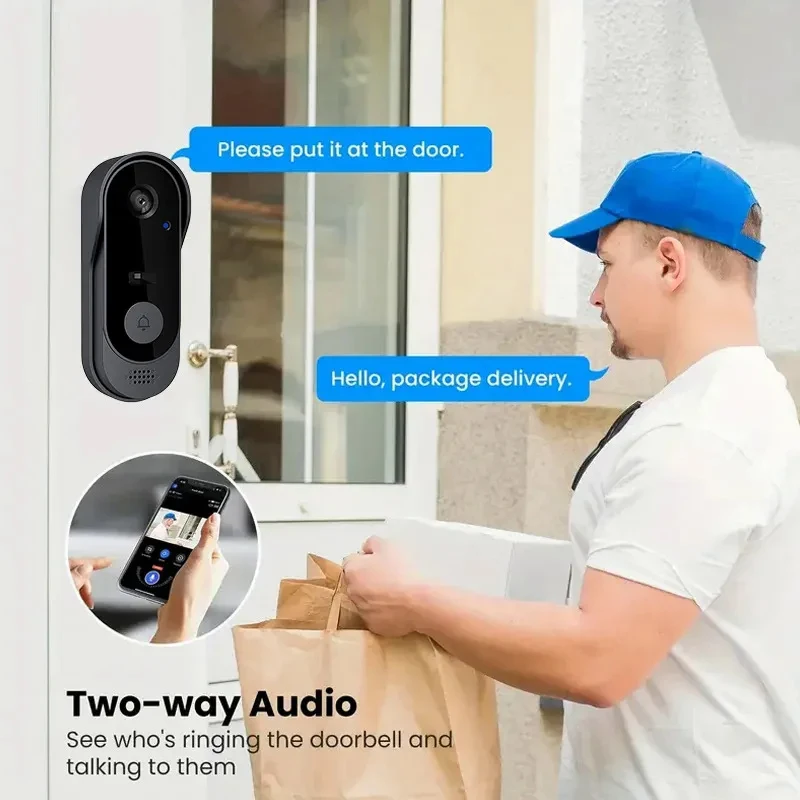 Tuya WiFi Home Smart Video Doorbell Outdoor Bidirectional HD Door Eye Camera 1080P Support SD Card Cloud Storage Waterproof photo 3