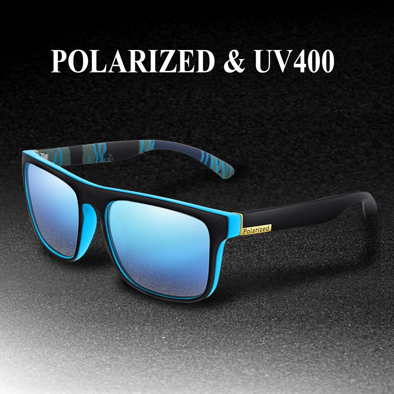 Retro Style Square Frame Polarized Cycling Sunglasses Men Night Vision Car Driving Sunglass Dirt Bike Motorcycle Glasses UV400 photo 1
