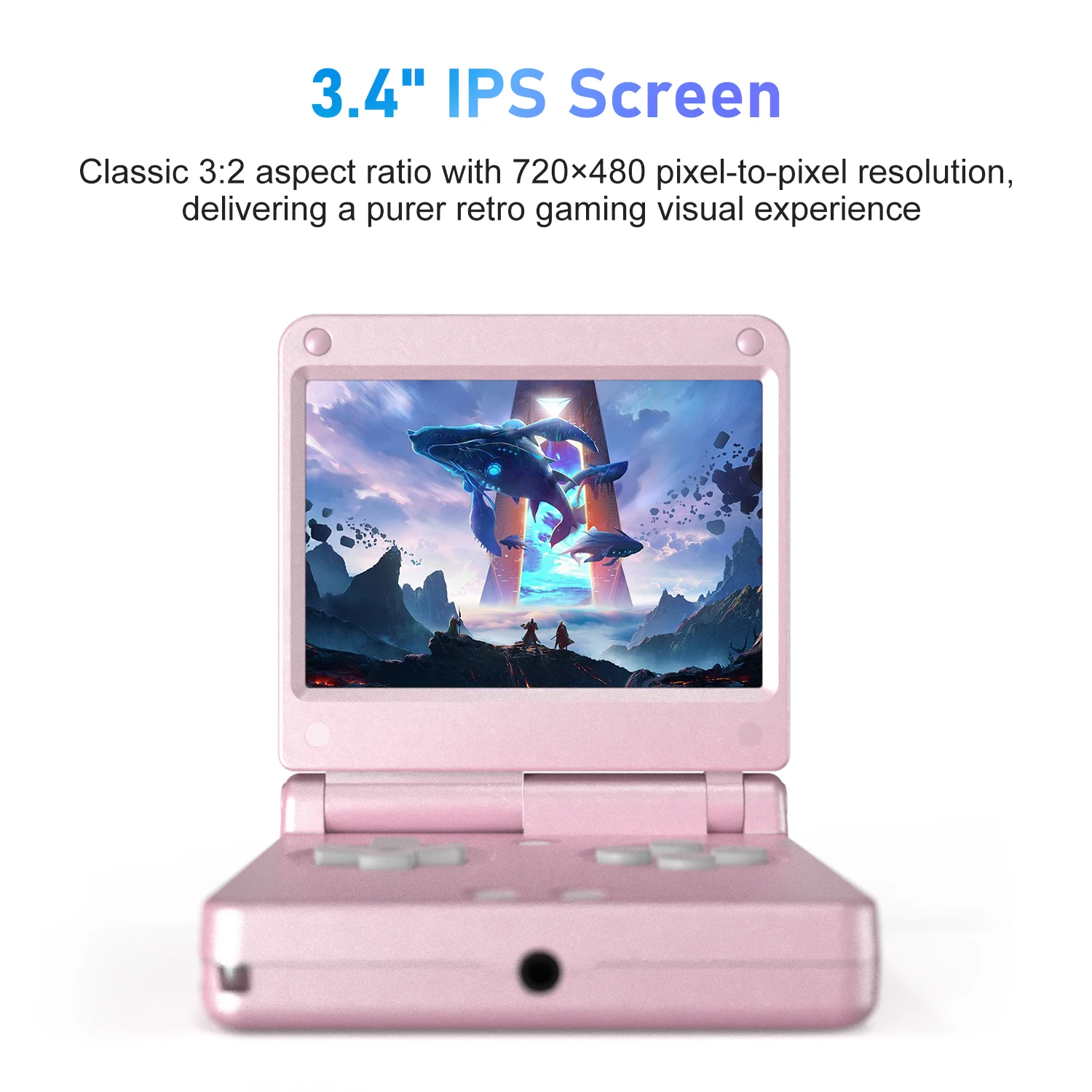 Anbernic RGSP 3.4'' IPS Screen Flip Handheld Console Linux System HDMI-compatible TV Output Clamshell Game Player 3300 mAh RG SP photo 2