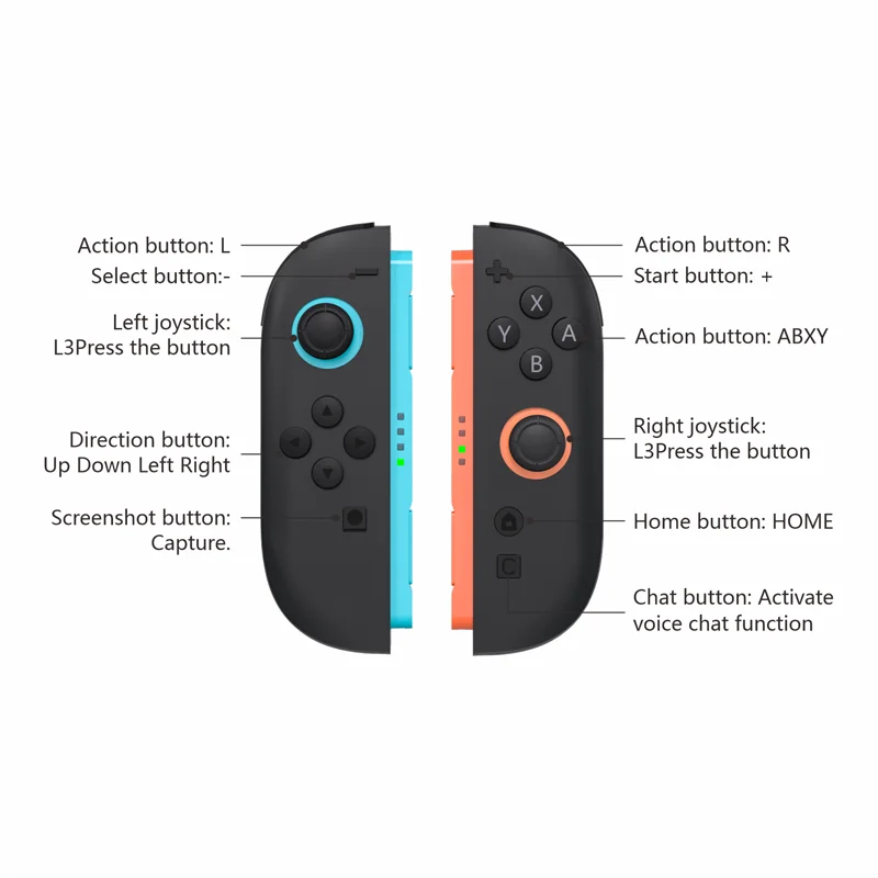 for Joy Con Controller for Nintendo for Switch 2 NS2 Magnetic Motion 9-Axis Gyro One-Key Wake Up Wireless Gamepad photo 2