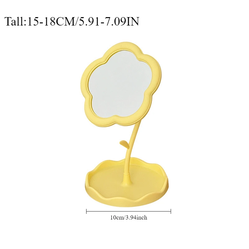 Mirror Desktop Flower Mirrors Creative Dormitory Desktop Online Celebrity Gao Yan Value Mirrors for Bedroom Home Decor Mirror photo 4