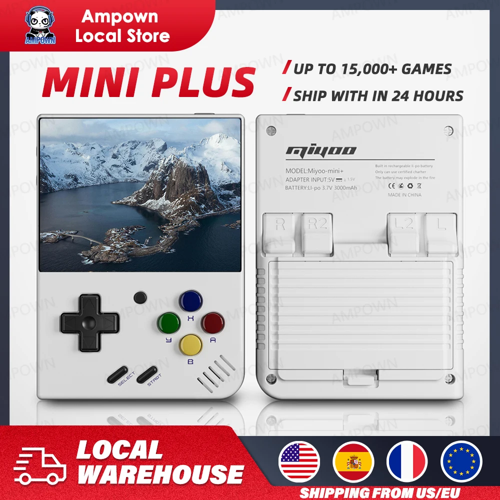 MIYOO Mini Plus Portable Retro Handheld Game Console V2 Mini+ IPS Screen Classic Video Game Console Linux System Children's Gift photo 1