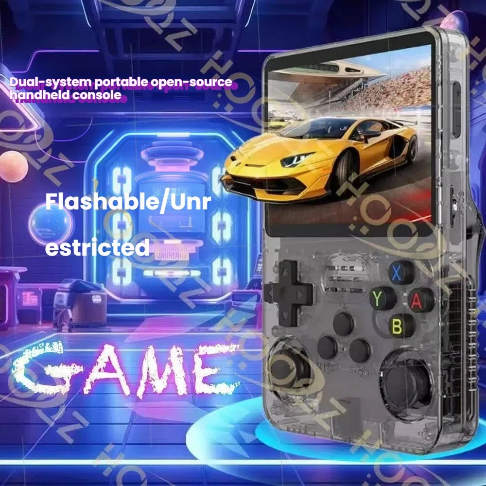 Open Source R36S Retro Handheld Game Console, Linux System, 3.5" IPS Screen, Portable Pocket Video Player, 64GB Preloaded Games photo 1