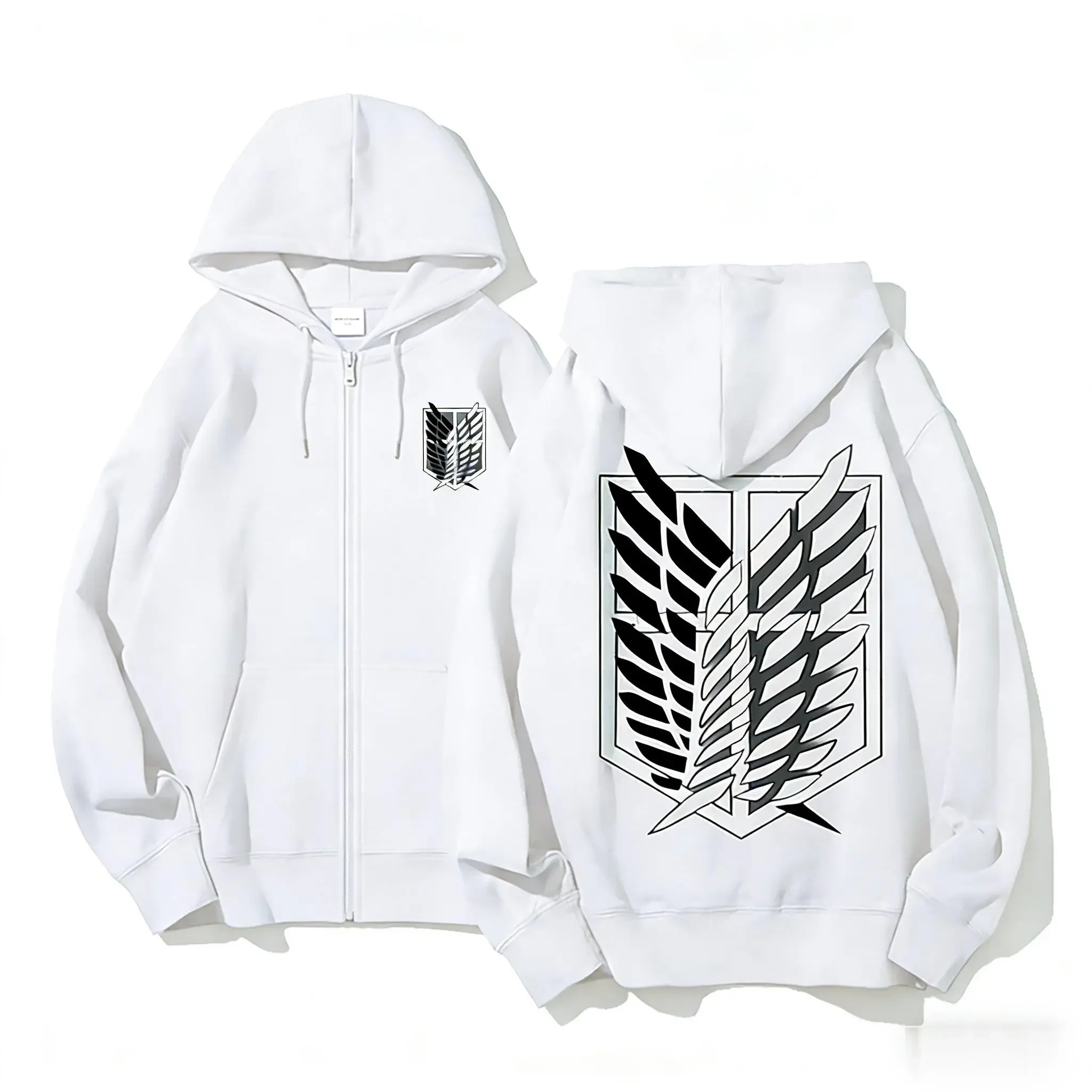 Attack on Titan Anime Hoodie Zip Up Sweatshirt Men Women 2026 New Loose Casual Streetwear Cosplay Jacket Pullover Long Sleeve photo 3