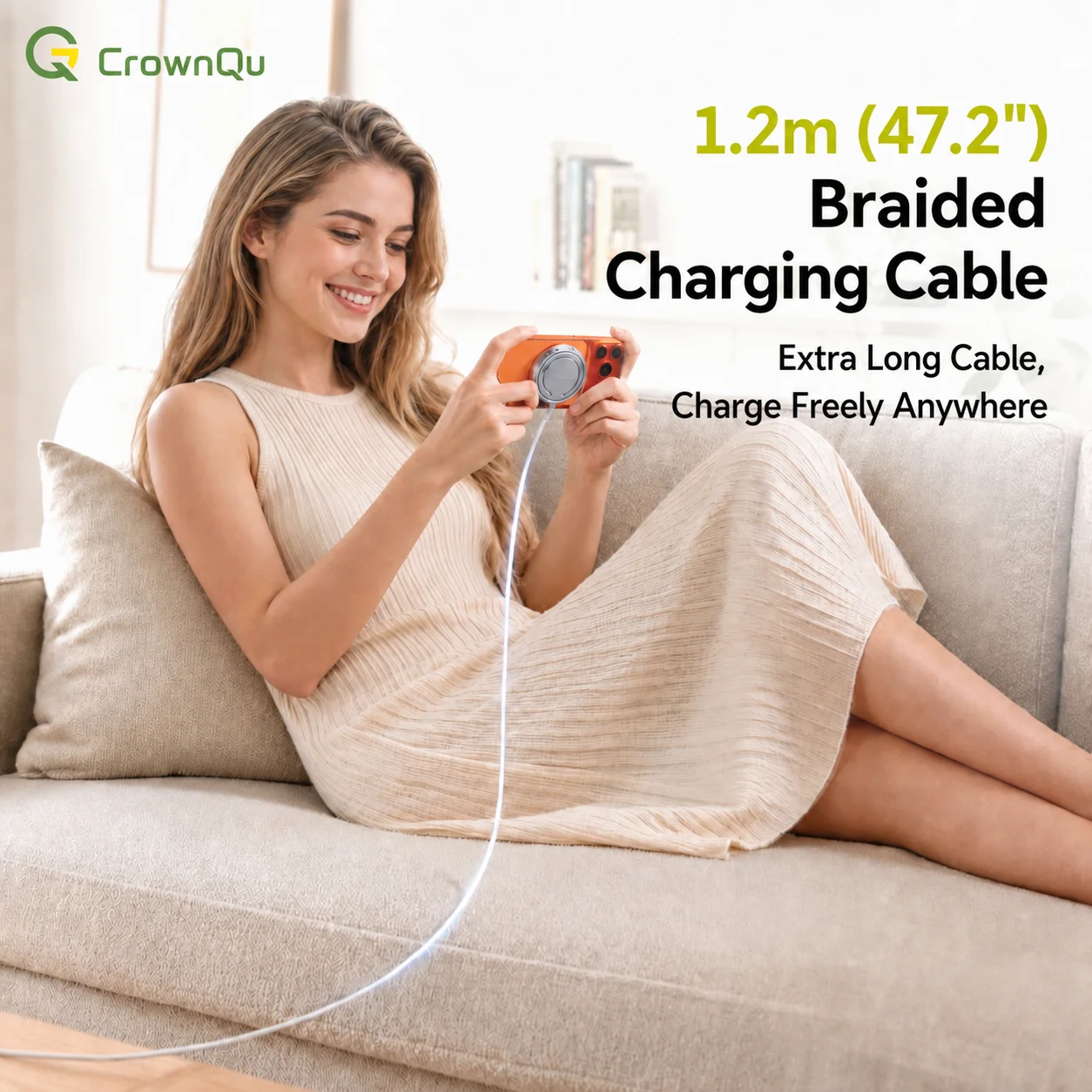 Qi2.2 Magnetic Wireless Charger Stand Foldable 25W Fast Charging with 47.2" Cable For iPhone 17 16 Pro Max Huawei Xiaomi ipad photo 4