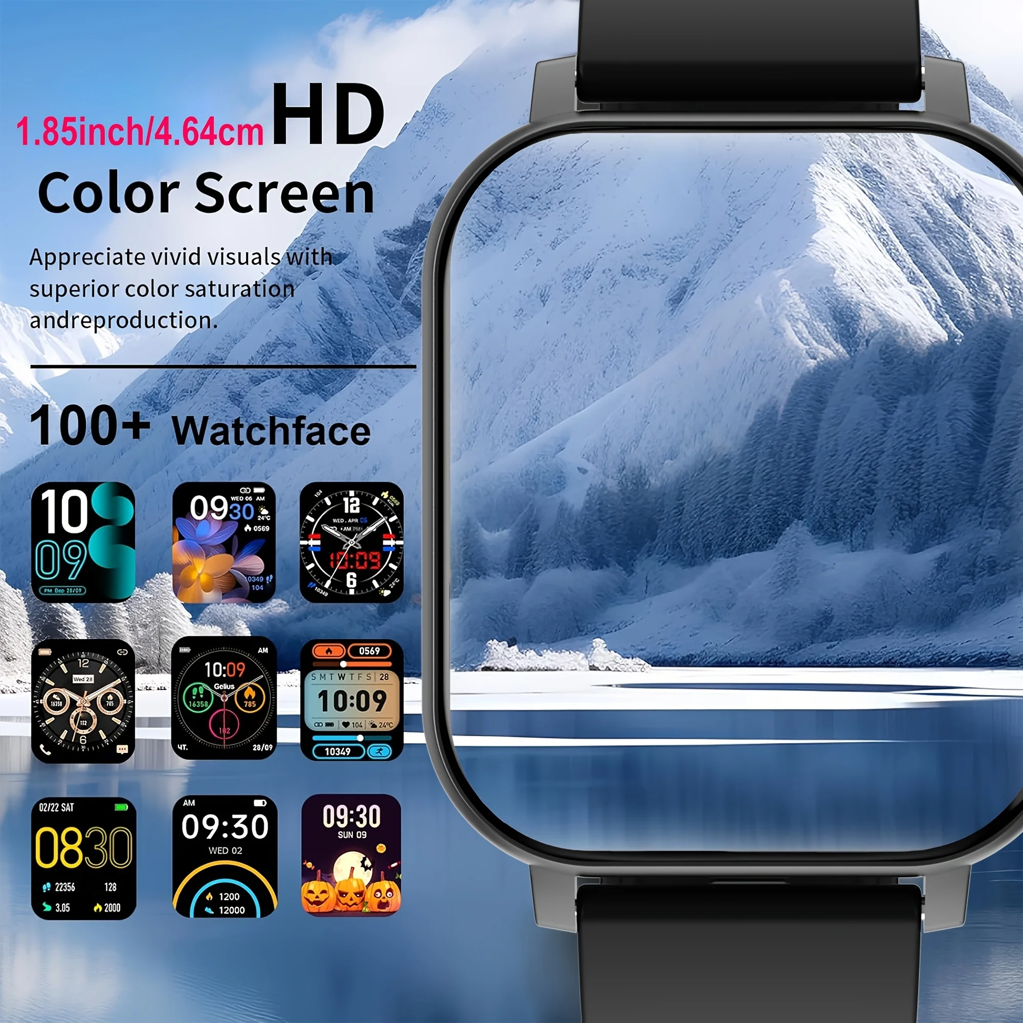 Latest Upgraded Fashion Design 1.83-inch Full-Screen Touchscreen Sports Smartwatch for Men and Women, Wireless Calling photo 5