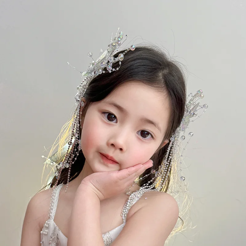 Long Fringe Rhinestones Hair Clips for Women Fairy Temperament Sweet Princess Hairpins Fashion Bride Hair Accessories photo 1
