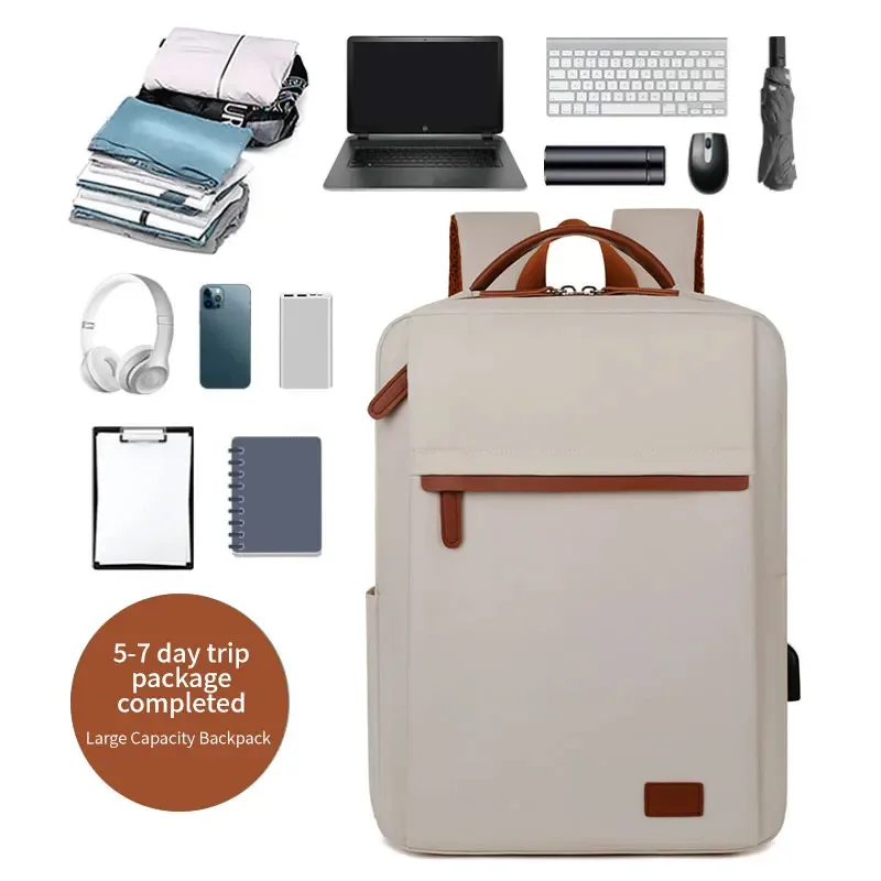 Fashionable and Simple Large-Capacity Backpack Daily Commuting Office Computer Bag photo 1
