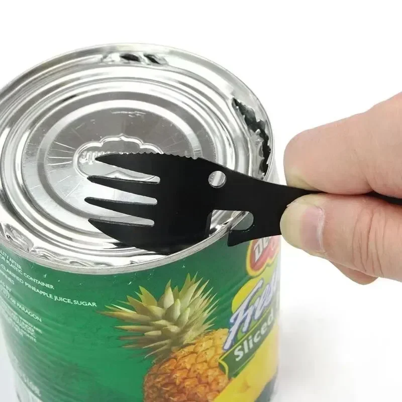 Camping Utensils Set Stainless Steel Outdoor Survival Gear 5 in 1 Tableware Travel Hiking Cutlery Fork Spoon Opener photo 3