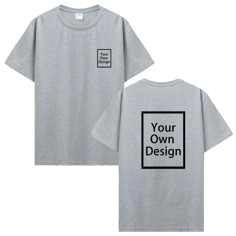 Custom Cotton Customized Print Short Sleeve T Shirt Summer Tops Tees DIY Your Like Photo Or Logo Cotton T-shirt Men Clothing photo 4
