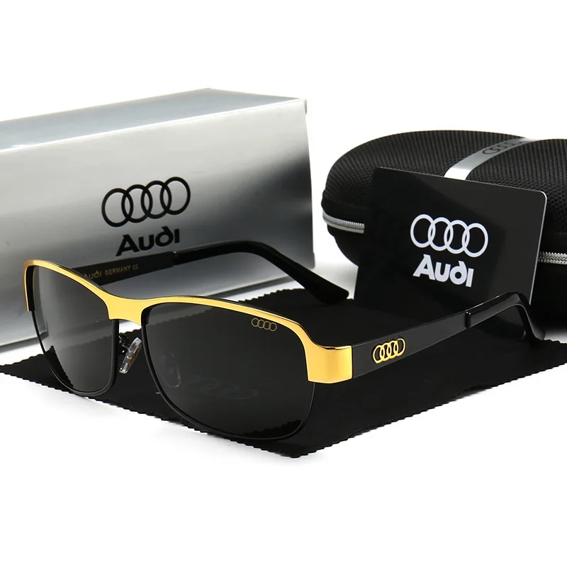 Audi Retro Oval UV400 Polarized Sunglasses for Men Women Motorcycle Glasses AntiGlare Outdoor Adventure Shades Lunette De Soleil photo 4