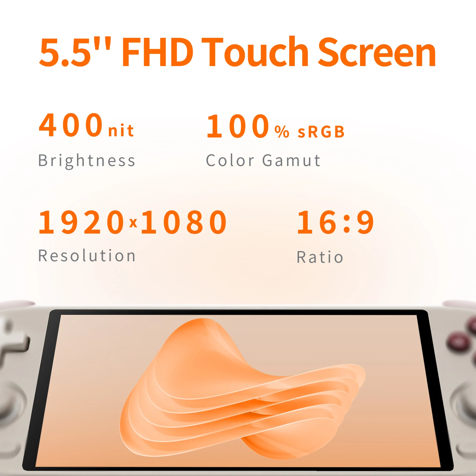 AMPOWN MANGMI AIR X Handheld Game Players Console 5.5'' IPS 1080P Touch Screen Android 14 Portable Retro Video Game Joystick photo 2